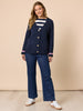 From The Heart Stripe Tee - Navy/ Ivory