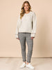 Chic Check Print Crushed Pant - Natural