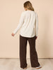 The NYC Embroidered Long Sleeve Tee - Natural