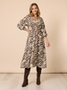 Metropolitan Animal Print Dress - Natural Multi