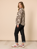 Metropolitan Animal Print Top - Natural Multi