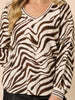 Metropolitan Animal Print Top - Natural Multi