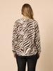 Metropolitan Animal Print Top - Natural Multi