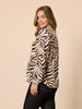 Metropolitan Animal Print Top - Natural Multi