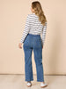 Nicolette Stripe Tee - White Navy