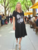 Circle on Circle T-Shirt Dress - Black