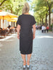 Circle on Circle T-Shirt Dress - Black