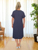 Circle on Circle T-Shirt Dress - Navy