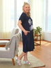 Circle on Circle T-Shirt Dress - Navy