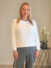 NYC Sports Embroidered Top - Ivory
