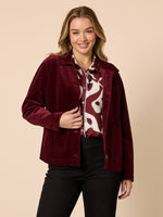 Chateau Velvet Jacket - Shiraz