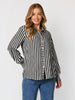 Amour Stripe Shirt - Black White