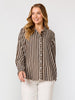 Amour Stripe Shirt - Chocolate/White