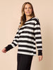 Riviera Sweatshirt - Black/Ivory