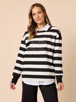Riviera Sweatshirt - Black/Ivory
