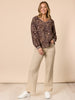Leopard Print V-Neck Top