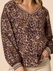 Leopard Print V-Neck Top