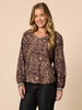 Leopard Print V-Neck Top