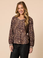 Leopard Print V-Neck Top