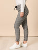 Chic Check Print Crushed Pant - Natural