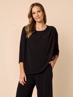 Travellers Pleat Top - Black
