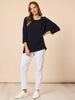 Travellers Pleat Top-Navy