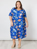 Summer Gala Dress - Cobalt Floral