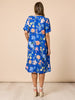 Summer Gala Dress - Cobalt Floral