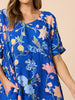 Summer Gala Dress - Cobalt Floral