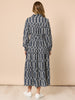 Lola Print Shirt Dress - Navy/White