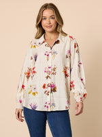 Central Park Floral Print Shirt - Natural Multi