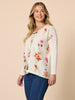 Central Park Floral Print Top - Natural Multi