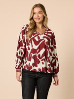 Aspen Print Top - Shiraz