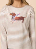 Chien Chic Stripe Tee - Natural