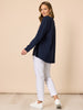 Lulu Print Top - Navy