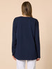 Lulu Print Top - Navy