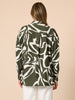 Lyon Print Shirt - Khaki Ivory