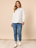 New York City Embroidered Long Sleeve Tee - Ivory