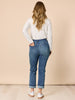 The Retro Cuff Straight Leg Jean - Denim