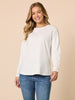 New York City Embroidered Long Sleeve Tee - Ivory