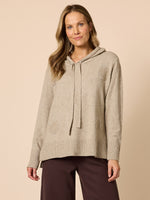 Cirque Hooded Diamante Knit - Latte
