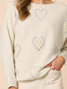 Mon Amour Diamante Heart Knit - Chalk