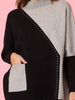 Cannes Spliced Knit - Black/ Grey
