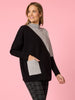 Cannes Spliced Knit - Black/ Grey