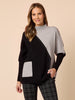 Cannes Spliced Knit - Black/ Grey