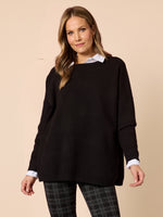 Rochelle Side Button Knit - Black