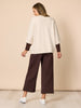 Kimmy Ponte Wide Leg Pant - Coffee