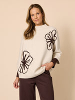 Mimosa Floral Print Knit - Natural