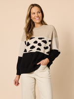 Mimi Print Knit - Natural/ Black