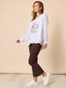 Fleur Flower Print Top - White Gold